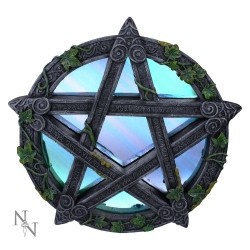 Lustro Pentagram z Bluszczem - Wiccan Pentagram Mirror 31.5 cm
